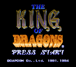 King of Dragons, The (USA) Title Screen